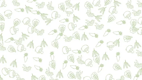 Seamless animated vegetable outline pattern for healthy food and cooking co.. 스톡 동영상 339993118