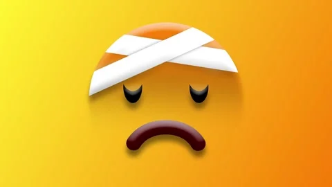 Seamless animation of bad day face expression. Stock Footage 270451265