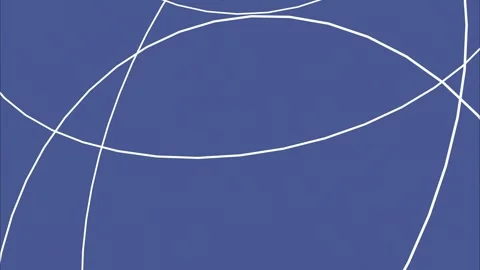 Seamless animation of bent lines on a blue background, motion design. Stock Footage 246823731