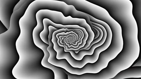 Seamless animation of black and white waves texture illustration pattern swirl. Stock Footage 234492115