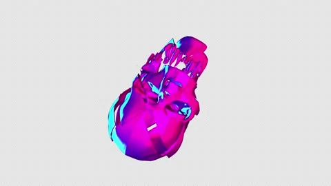Seamless animation of a broken skull isolated with alpha channel. Cool Halloween Vidéo 149849719