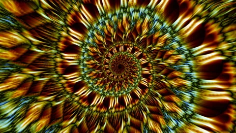 Seamless animation of a colorful mandala pattern swirl. Geometric graphic spiral Stock Footage 340100443