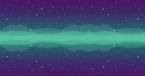 Seamless animation cosmos. Vector retro futuristic. Pixel art 8 bit Retro game Vídeo Stock 148195878