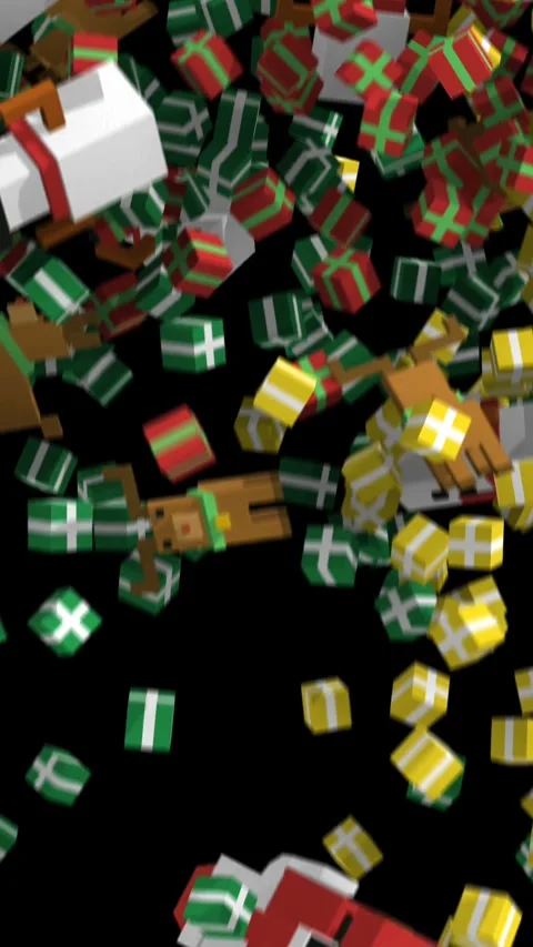 Seamless animation of geometric Christmas elements . Christmas funny background. Video stock 320603877