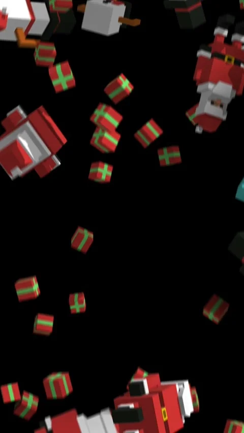 Seamless animation of geometric Christmas elements falling. Christmas funny Stock-Footage 320603958