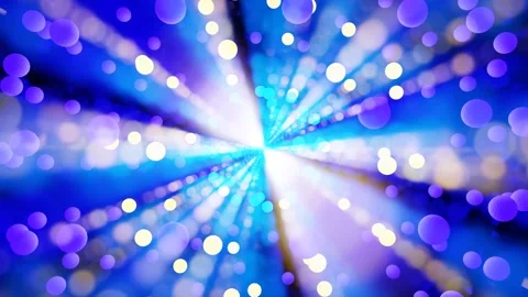 Seamless animation of glowing light colored balls. Festive animated background Stock Footage 296904227