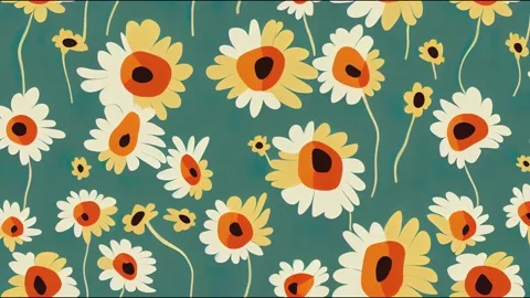 Seamless animation with gnomes, bees and sunflowers. Cute baby Stock Footage 220119305