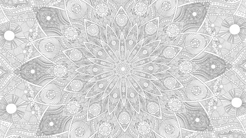 Seamless animation mandala pattern geometric. Decorative floral pattern. Mandala Stock Footage 197479943