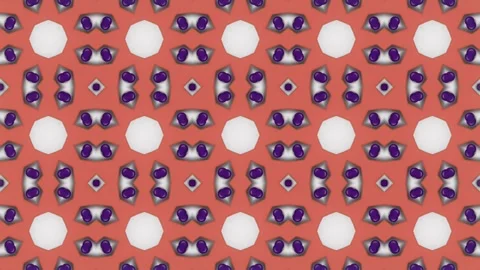 Seamless animation with pattern of evenly spaced stars in a grid. 3d rendering Stock Footage 309292579