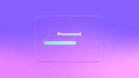 Seamless Animation of a Progress Bar in Neumorphism Style, Indicating Proce.. Stock Footage 339208610