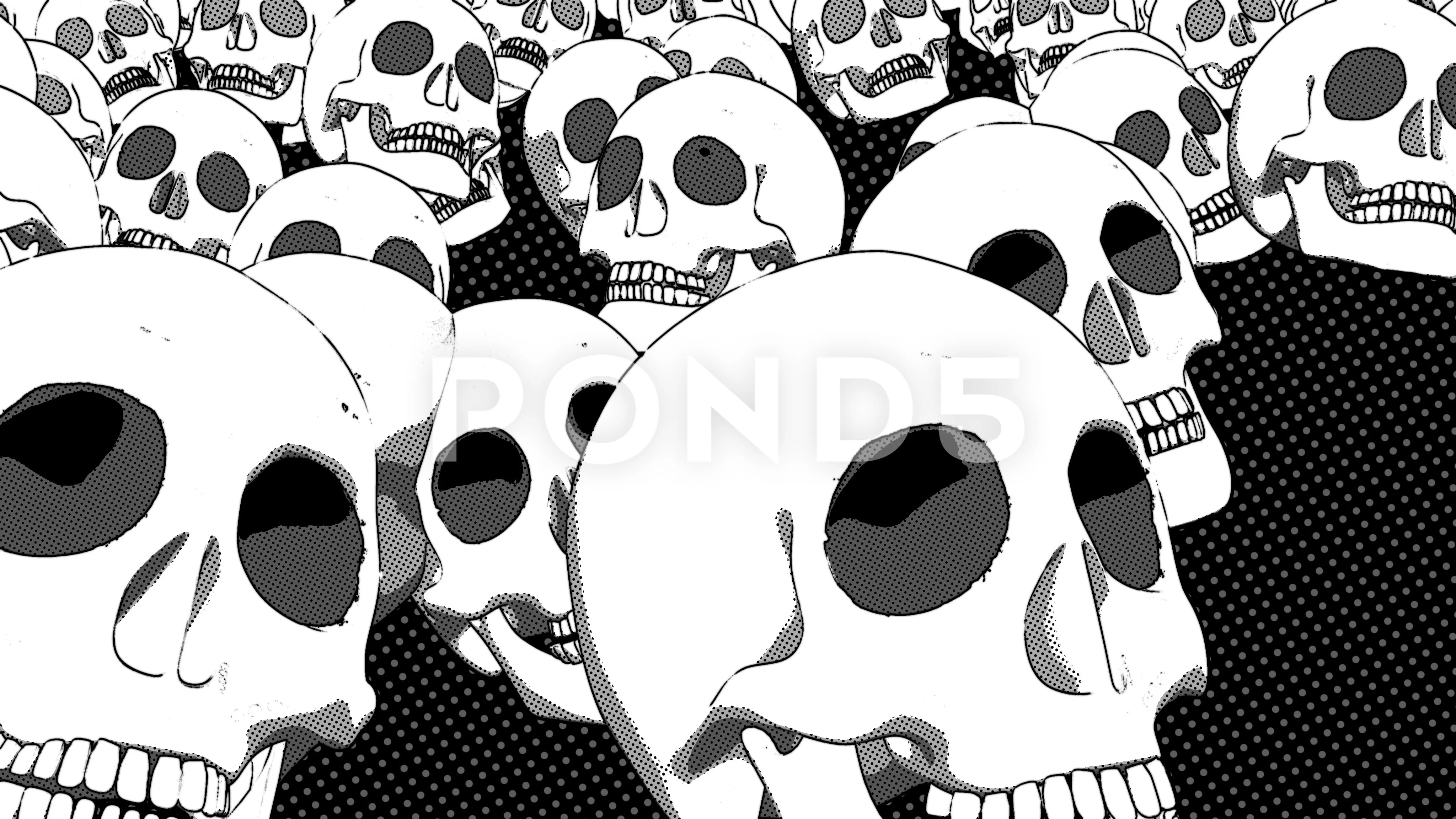 Seamless animation psychedelic skulls pr... | Stock Video | Pond5