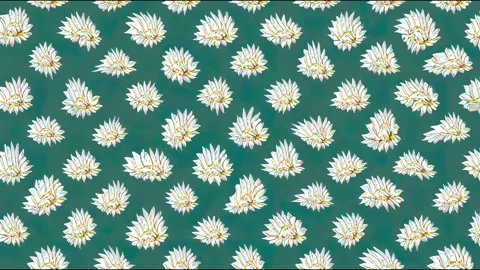 Seamless animation with rabbit cartoons, daisy flowers and cute Stock Footage 220147322