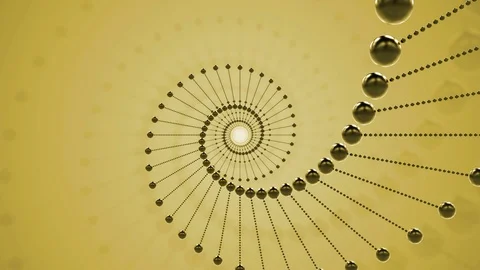 Seamless animation of rotating DNA glowing molecule Stock Footage 107835183