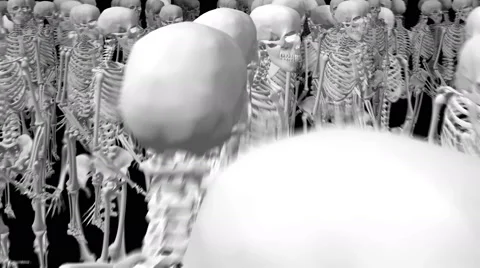 Seamless animation of skeletons. 库存影片 53966817