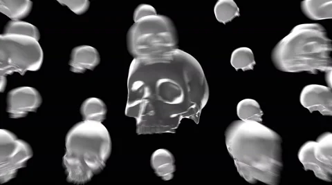 Seamless animation of skulls with alpha. 動画素材 53963575