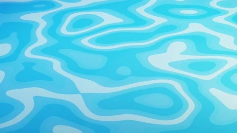 Seamless Animation of Stylized Blue Water Ripples and Contour Waves Vídeo Stock 343798513