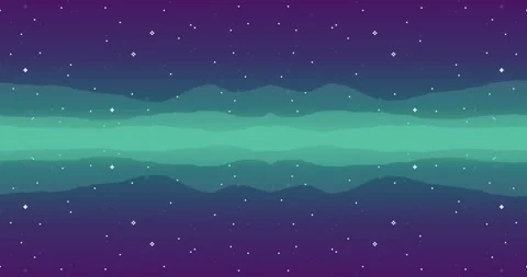 Seamless animation. Vector retro futuristic background. 8 bit Retro game design  Stock Footage 235437379