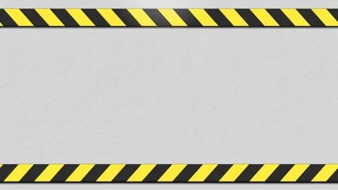 Seamless Animation of Yellow Caution Lines on Perforated White Metal Texture. Stock Footage 294878765