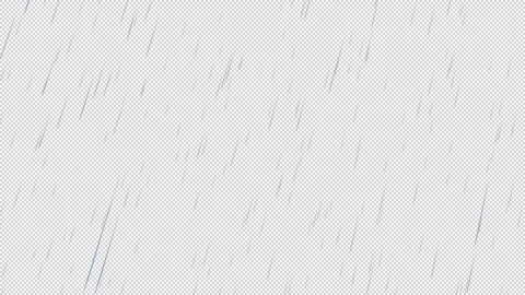 Seamless Anime Rain Loop with Transparent Background for Video Overlay Stock Footage 333028996