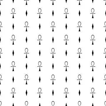 Seamless ankh pattern Stock Illustration