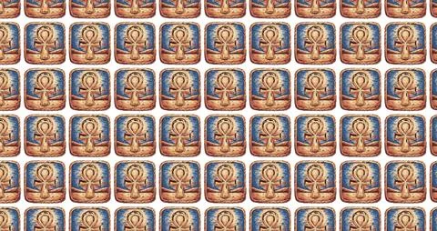 Seamless ankh pattern Stock Illustration