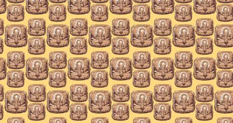 Seamless ankh pattern Stock Illustration