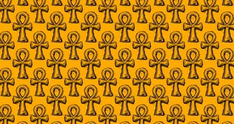 Seamless ankh pattern Stock Illustration