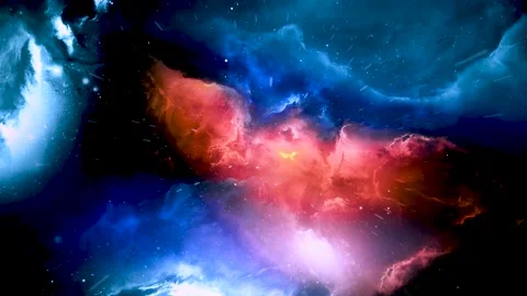 Seamless annular galaxy exploration through space to the glowing Milky Way Galax Stock Footage 219637778
