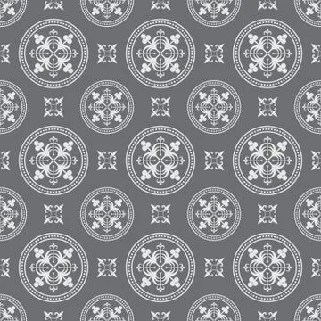 Seamless Antique Dark Pattern Stock Illustration