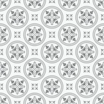 Seamless Antique Floral Elements Pattern Stockillustratie