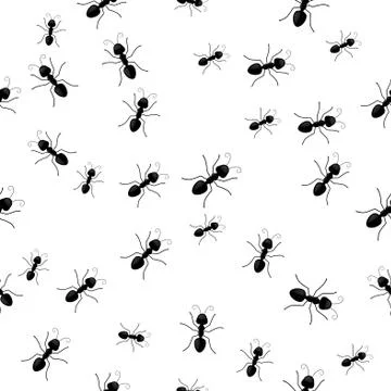 Seamless ants Illustrazione stock