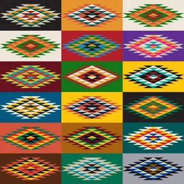 Seamless  apache tile Illustrazione stock