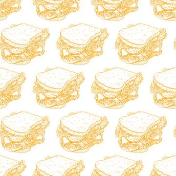 Seamless appetizing sandwiches Illustration