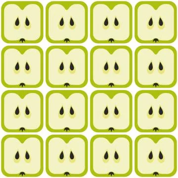 Seamless apple pattern Stock Illustration