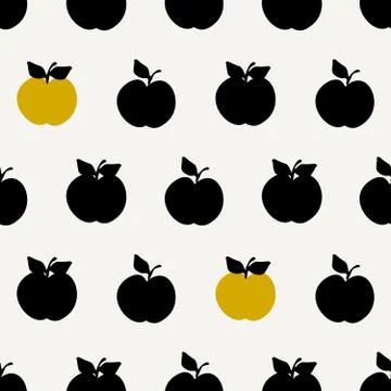 Seamless Apples Pattern Stock Illustration