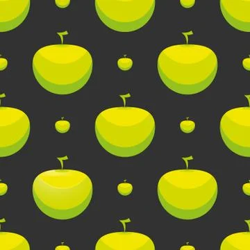 Seamless apples pattern Stock Illustration