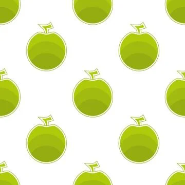 Seamless apples pattern Stock Illustration