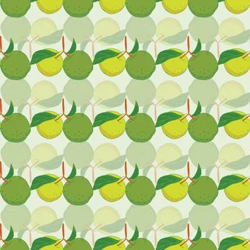 Seamless apples pattern vector background design illustration Stock Illustration