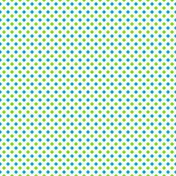 Seamless aqua blue green boxes pattern white base Stock Illustration