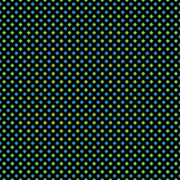 Seamless aqua blue green boxes pattern black base Illustrazione stock