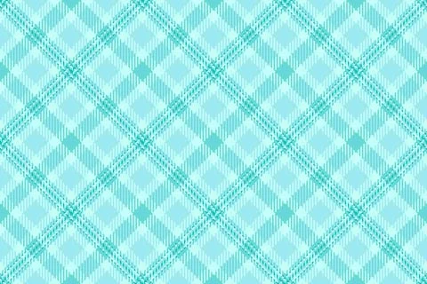 Seamless aqua blue plaid pattern.  Elegant geometric textile design perfect f Stock Illustration
