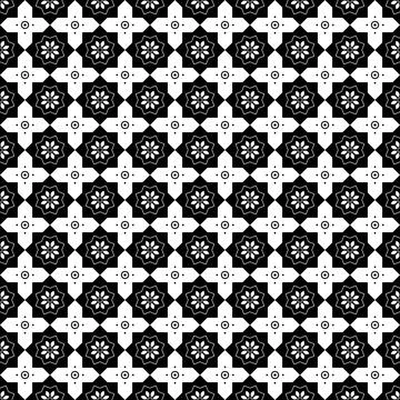 Seamless arabesque floral geometric pattern Stock Illustration
