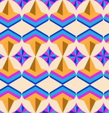 Seamless arabic geometric 3d pattern Stock Illustration