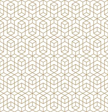 Seamless arabic geometric ornament in brown color. Stock Illustration
