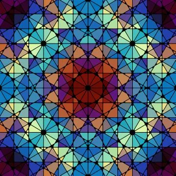 Seamless arabic geometric pattern Stock Illustration