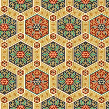 Seamless Arabic geometric pattern, Islamic pattern. Stock Illustration