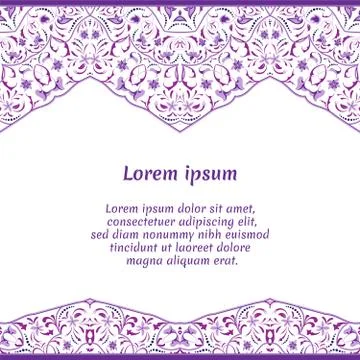 Seamless arabic patterns for border. Illustrazione stock