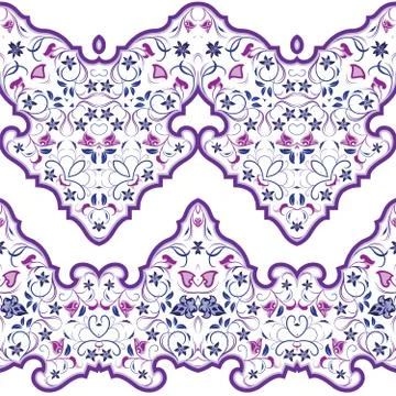 Seamless arabic patterns for border. Illustrazione stock