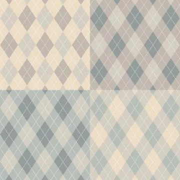 Seamless argyle pattern. diamond shapes background. vector set. Stock Illustration