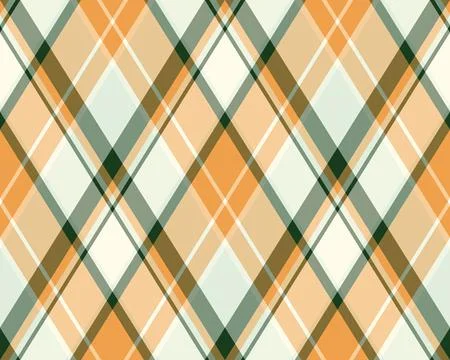 This seamless argyle pattern features a sophisticated diamond grid in warm or Illustrazione stock